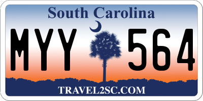 SC license plate MYY564