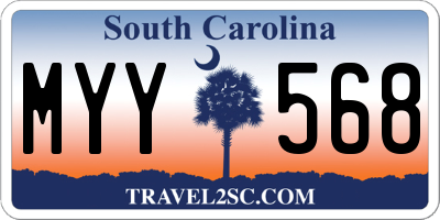 SC license plate MYY568