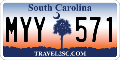 SC license plate MYY571