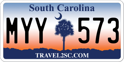 SC license plate MYY573