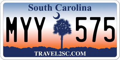 SC license plate MYY575