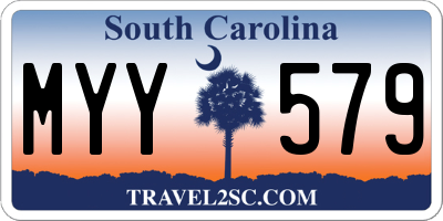 SC license plate MYY579