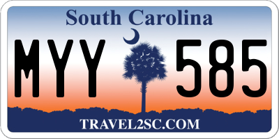 SC license plate MYY585