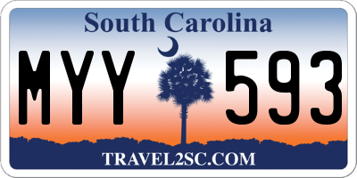 SC license plate MYY593