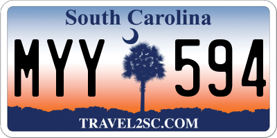 SC license plate MYY594