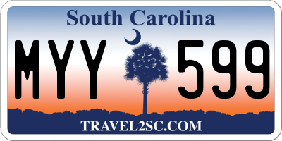 SC license plate MYY599