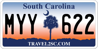 SC license plate MYY622