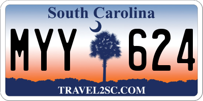 SC license plate MYY624