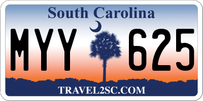SC license plate MYY625