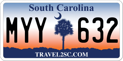 SC license plate MYY632