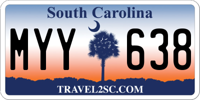 SC license plate MYY638