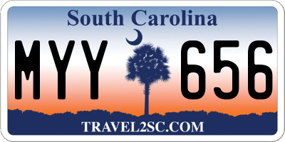 SC license plate MYY656
