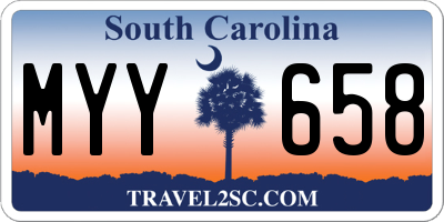 SC license plate MYY658