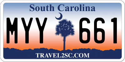 SC license plate MYY661