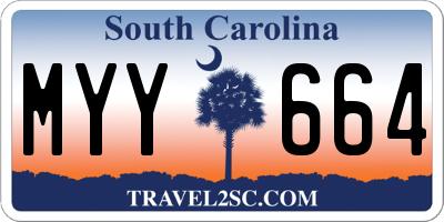 SC license plate MYY664