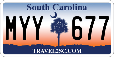 SC license plate MYY677