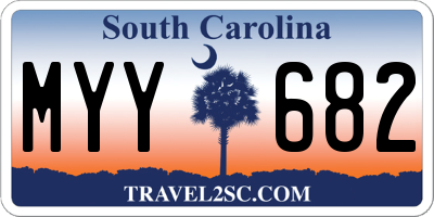 SC license plate MYY682