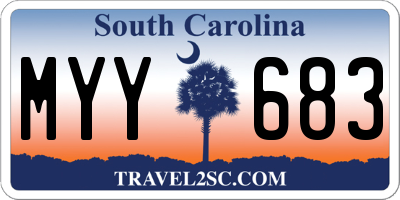 SC license plate MYY683