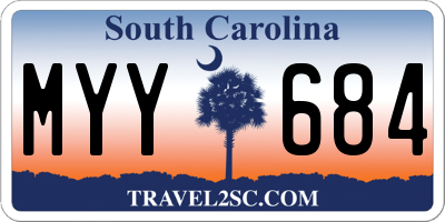 SC license plate MYY684