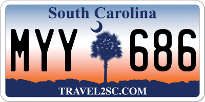 SC license plate MYY686