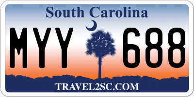 SC license plate MYY688