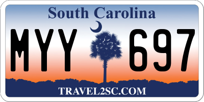 SC license plate MYY697