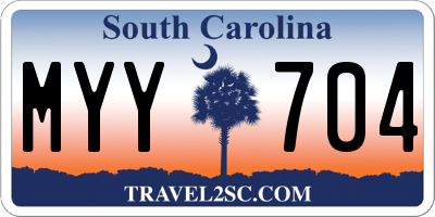 SC license plate MYY704