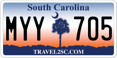SC license plate MYY705