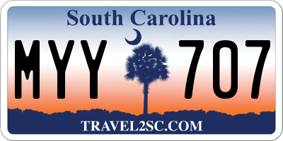 SC license plate MYY707
