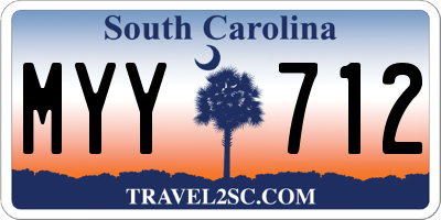 SC license plate MYY712