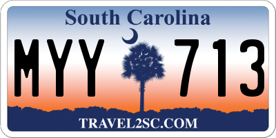 SC license plate MYY713