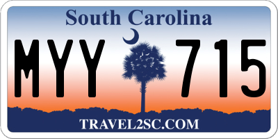 SC license plate MYY715