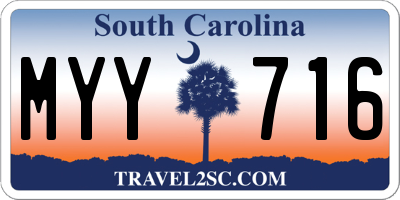 SC license plate MYY716