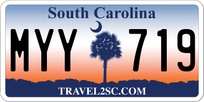 SC license plate MYY719
