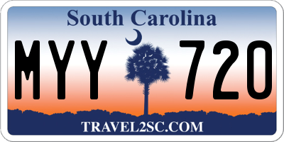 SC license plate MYY720