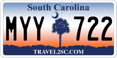 SC license plate MYY722