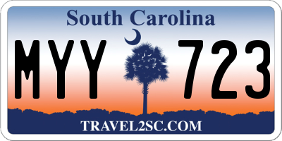 SC license plate MYY723