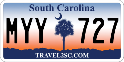 SC license plate MYY727