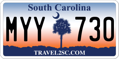SC license plate MYY730