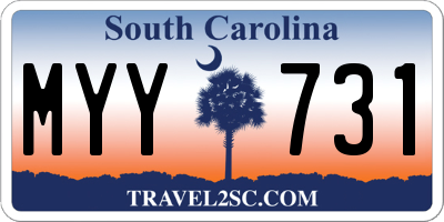 SC license plate MYY731