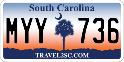 SC license plate MYY736
