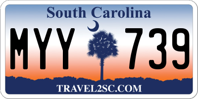 SC license plate MYY739