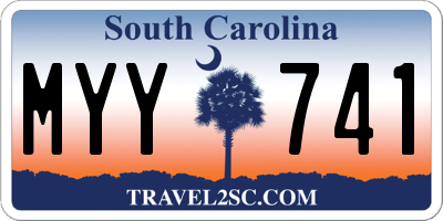 SC license plate MYY741