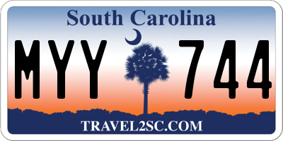 SC license plate MYY744