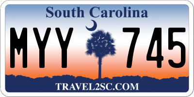 SC license plate MYY745