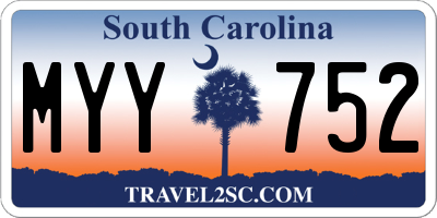 SC license plate MYY752