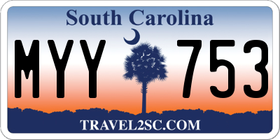SC license plate MYY753
