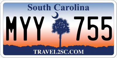 SC license plate MYY755