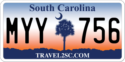 SC license plate MYY756