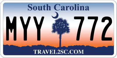 SC license plate MYY772